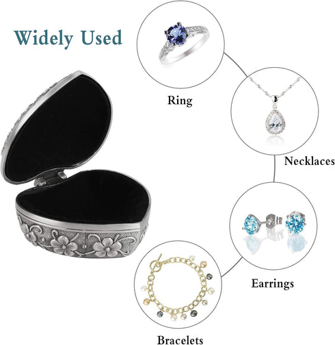 Vintage Heart Shaped Jewellery Box